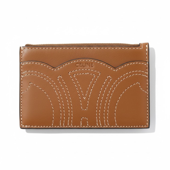 【激レア・新品・匿名配送】려객운임 전자결제카드 CELINE 25FW ZIPPED CARD HOLDER IN NATURAL CALFSKIN (10P363BFV 04LU