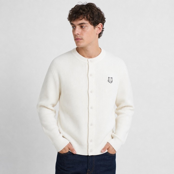 MAISON KITSUNE 볼드 폭스헤드 남성 가디건 PM00508KT1149 P700 | CJ온